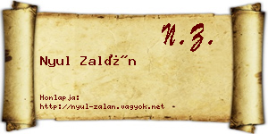 Nyul Zalán névjegykártya